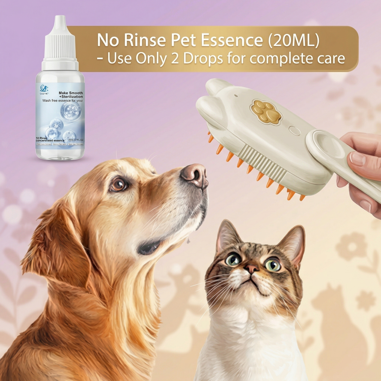 Stop Struggling with Bath Time! 🚿 Get the 2-in-1 Waterless Grooming Secret (49% OFF Ends Tonight!)