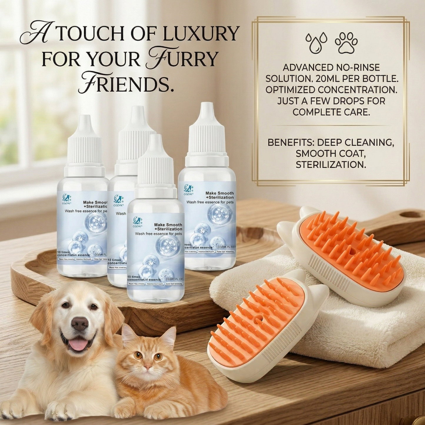 Stop Struggling with Bath Time! 🚿 Get the 2-in-1 Waterless Grooming Secret (49% OFF Ends Tonight!)