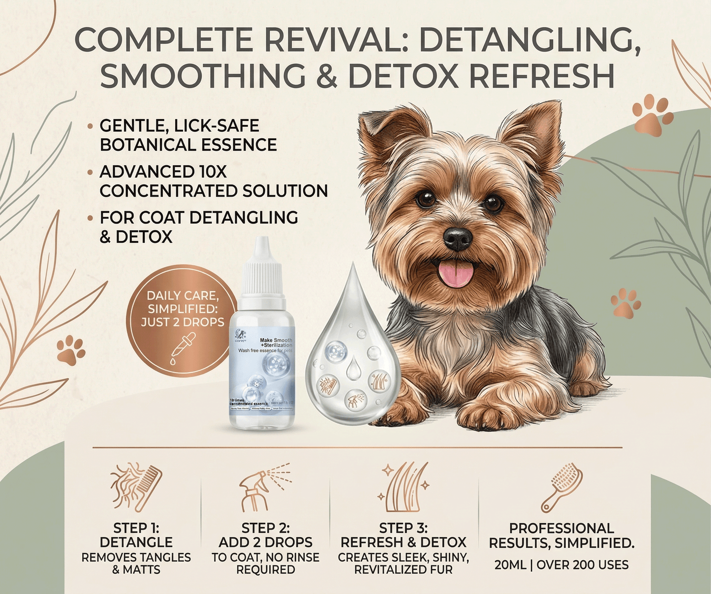 Stop Struggling with Bath Time! 🚿 Get the 2-in-1 Waterless Grooming Secret (49% OFF Ends Tonight!)