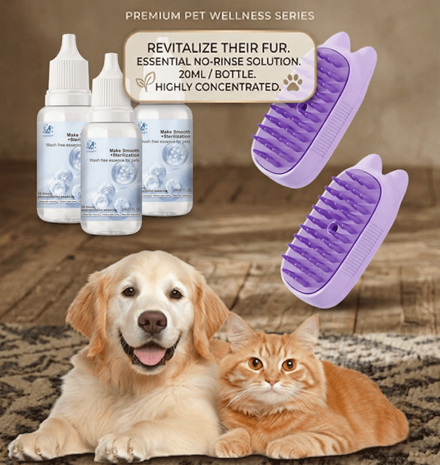 Stop Struggling with Bath Time! 🚿 Get the 2-in-1 Waterless Grooming Secret (49% OFF Ends Tonight!)