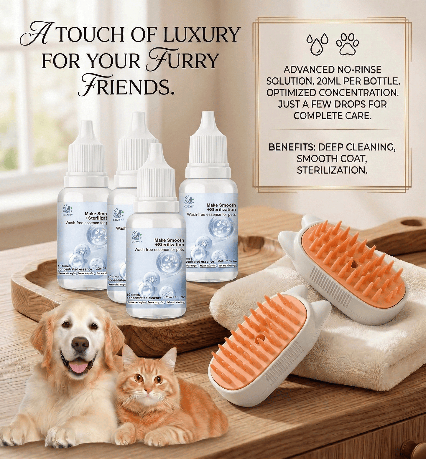 Stop Struggling with Bath Time! 🚿 Get the 2-in-1 Waterless Grooming Secret (49% OFF Ends Tonight!)