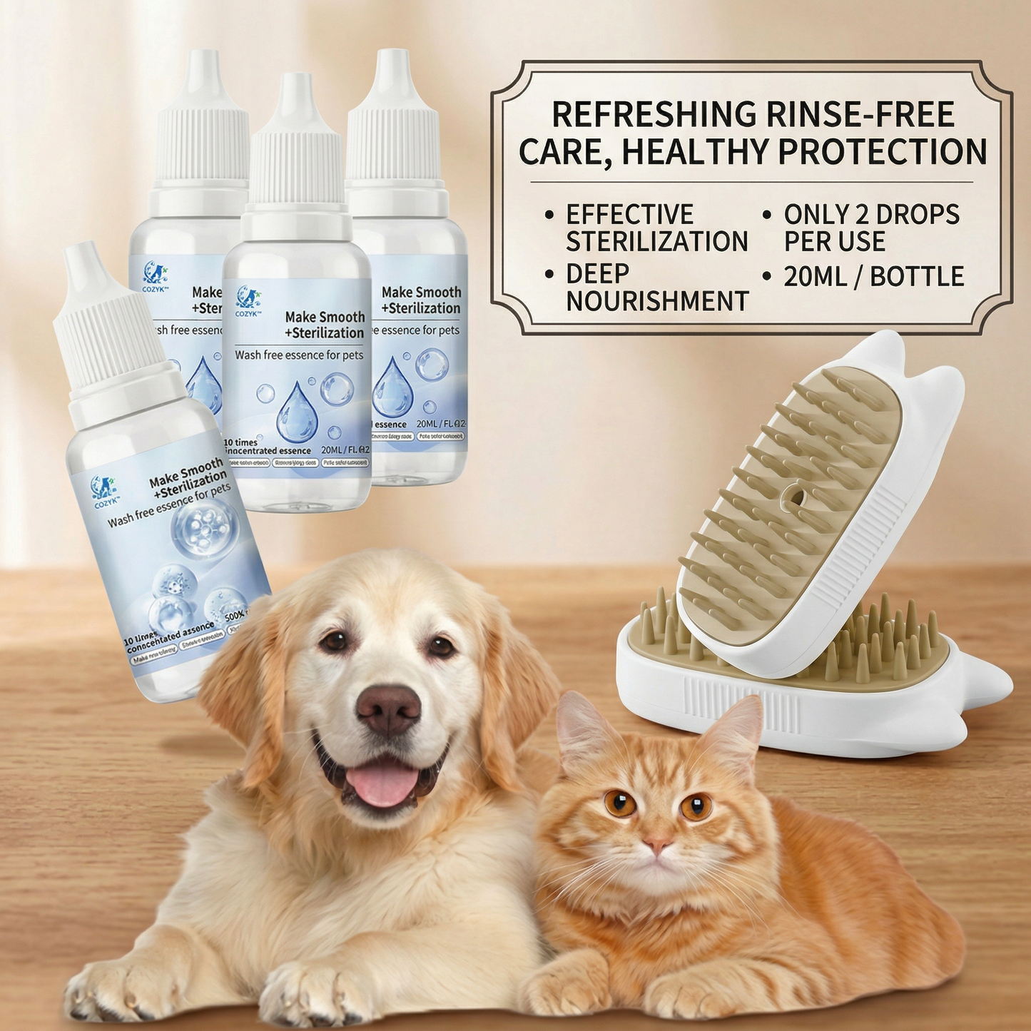 Stop Struggling with Bath Time! 🚿 Get the 2-in-1 Waterless Grooming Secret (49% OFF Ends Tonight!)