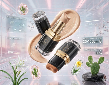 Dual-Ended Magic Foundation Stick | High-Pigment Concealer & Face Bronzer Cream | Sweat-Proof Matte Finish for Daily & Professional Makeup