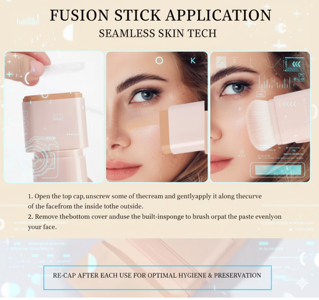 Dual-Ended Magic Foundation Stick | High-Pigment Concealer & Face Bronzer Cream | Sweat-Proof Matte Finish for Daily & Professional Makeup
