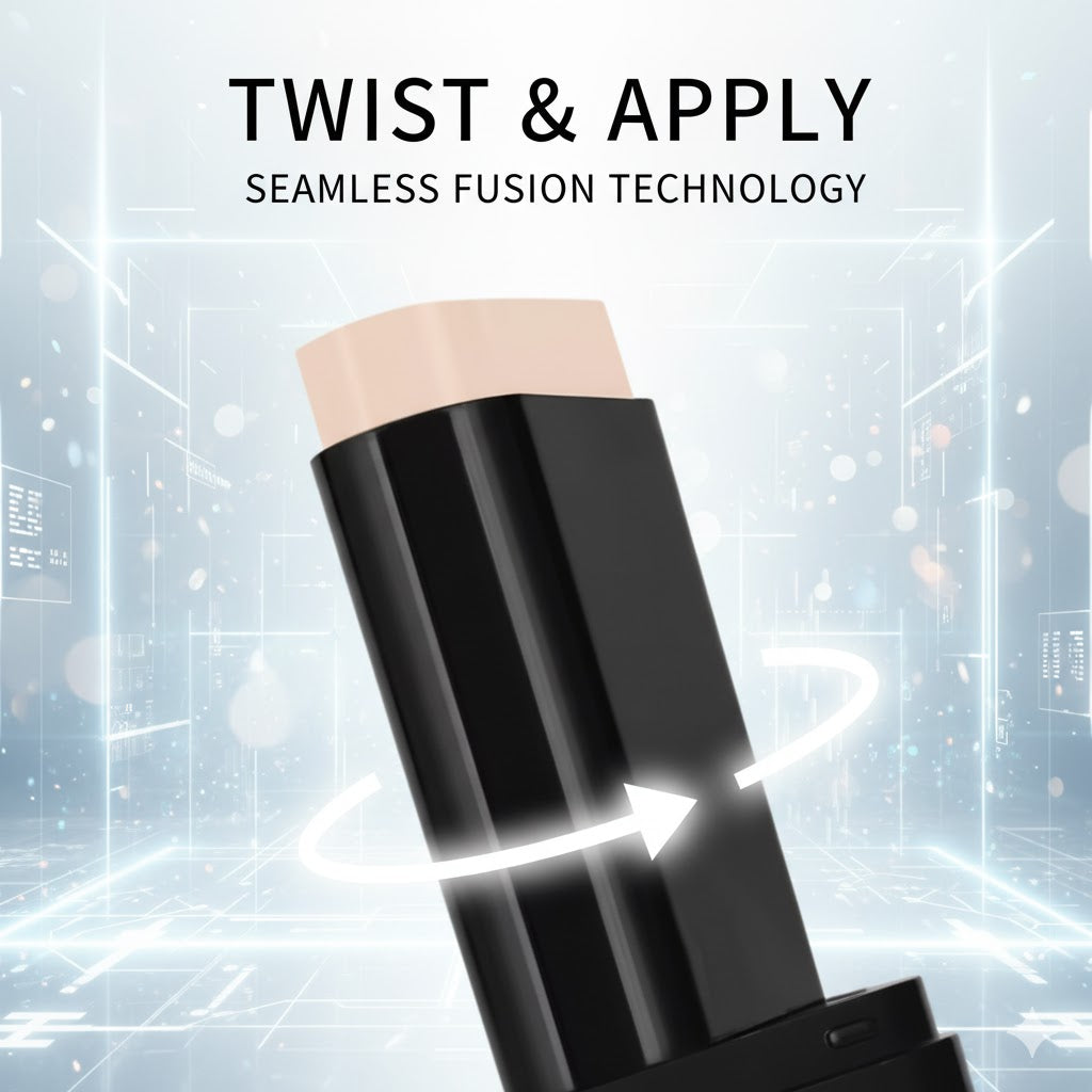 Dual-Ended Magic Foundation Stick | High-Pigment Concealer & Face Bronzer Cream | Sweat-Proof Matte Finish for Daily & Professional Makeup