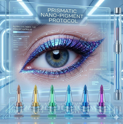 Duo-chrome Polarized Blue Eyeliner Gel - Iridescent Multi-dimensional Shimmer Eyeshadow Pen, Smudge-proof Chameleon Glitter Pigment for Bold Eye Looks