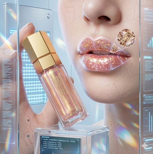 Glossy Pearlescent Lip Glaze - Shimmering Long Lasting Hydrating Lip Gloss, Waterproof & Non-Sticky Liquid Lipstick for Radiant Shine