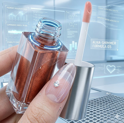 Glossy Pearlescent Lip Glaze - Shimmering Long Lasting Hydrating Lip Gloss, Waterproof & Non-Sticky Liquid Lipstick for Radiant Shine