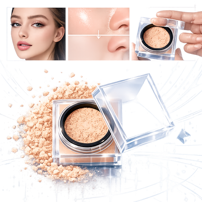 Oil-Control Loose Baking Powder - 12H Long-Wear Matte Finish Makeup, Waterproof & Lightweight Setting Powder in 4 Versatile Shades