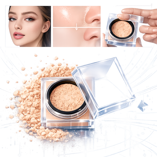 Oil-Control Loose Baking Powder - 12H Long-Wear Matte Finish Makeup, Waterproof & Lightweight Setting Powder in 4 Versatile Shades