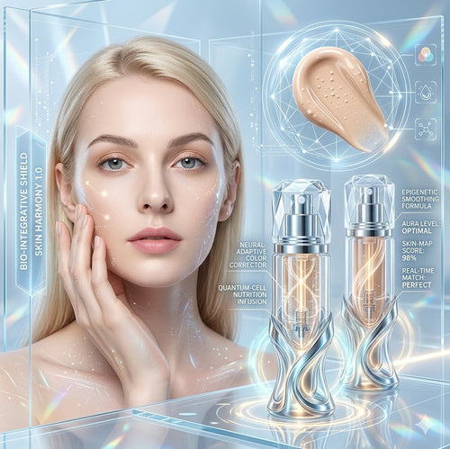 SPF 50 Color Changing Foundation - 4-in-1 Self-Adjusting Liquid Base for All Skin Tones, Hydrating Soft Matte Long-Lasting Makeup